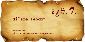 Ősze Teodor névjegykártya